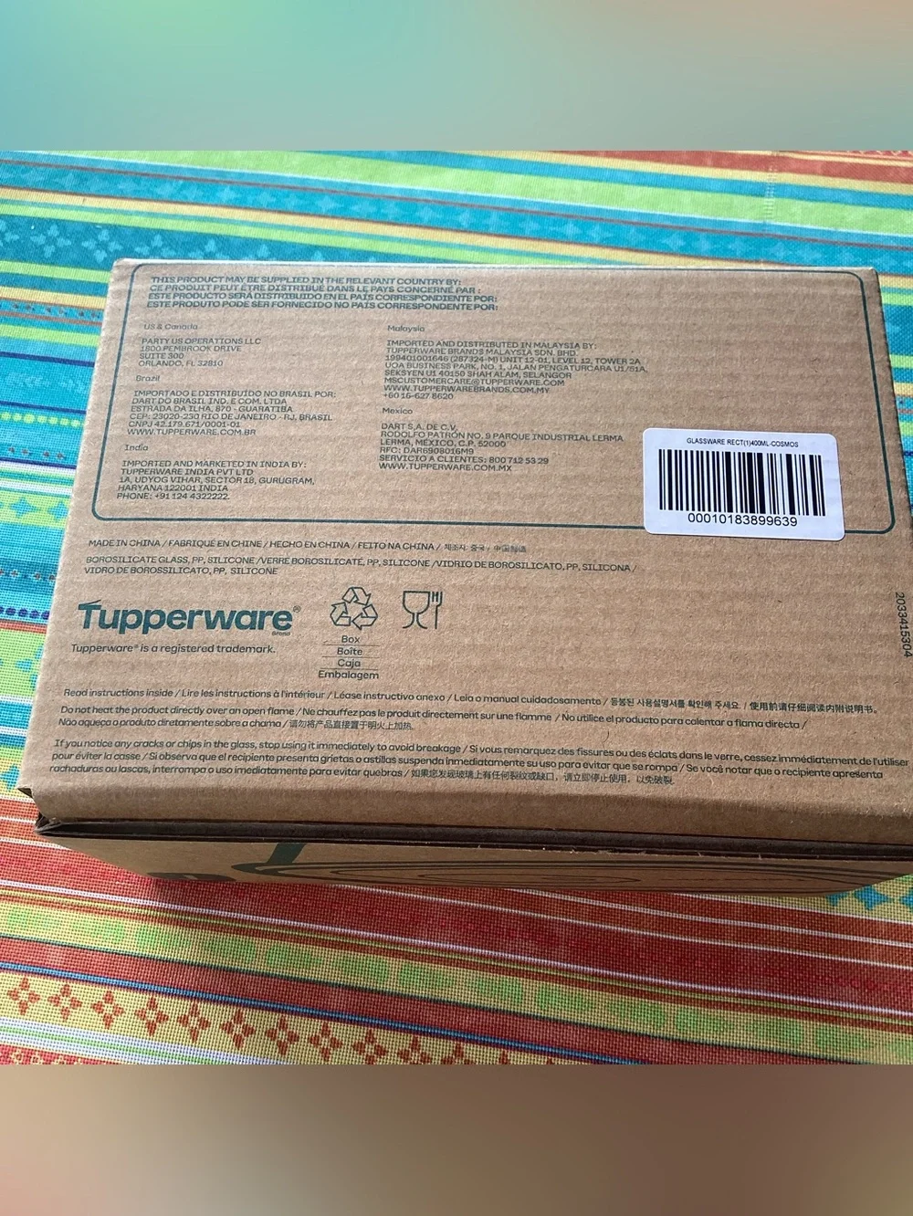 Tupperware Voila Glass Rectangular Mini Glass Ovenware and Lid